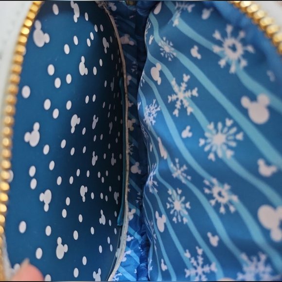 Loungefly Snowglobe Mickey and Minnie mini backpack - Picture 4 of 5